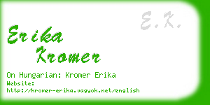 erika kromer business card